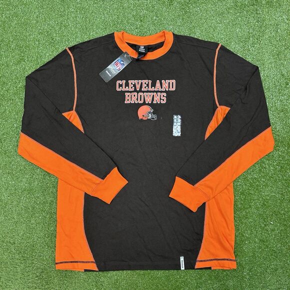 NFL Cleveland Browns Long Sleeve Tee T-Shirt Mens Size Medium NWT - Picture 1 of 7